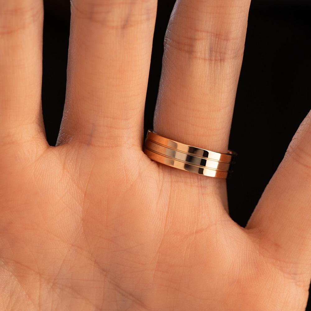 Обручальное кольцо из золота (синтеринг) 450-000-993