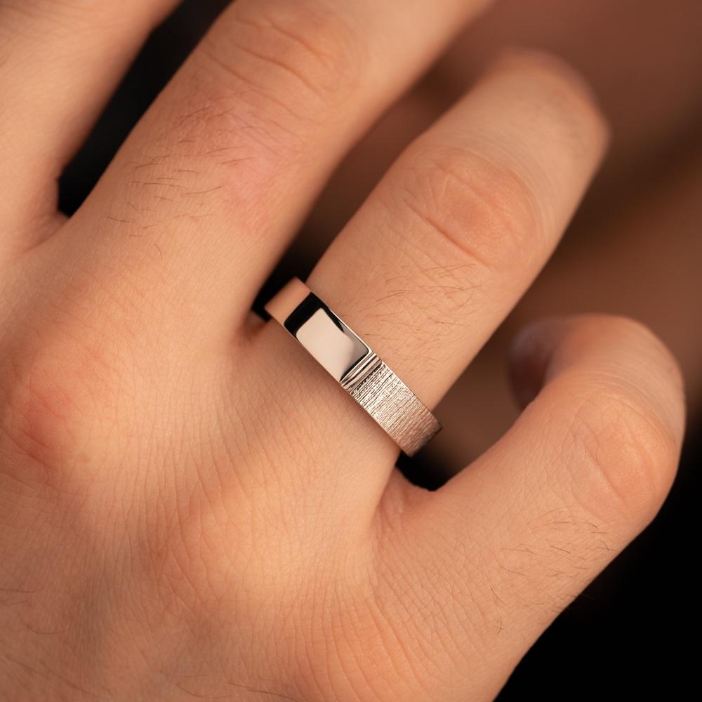 Обручально кольцо из белого золота 921853