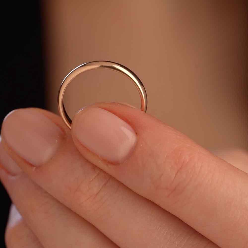 Обручальное кольцо из красного золота 100-000-525