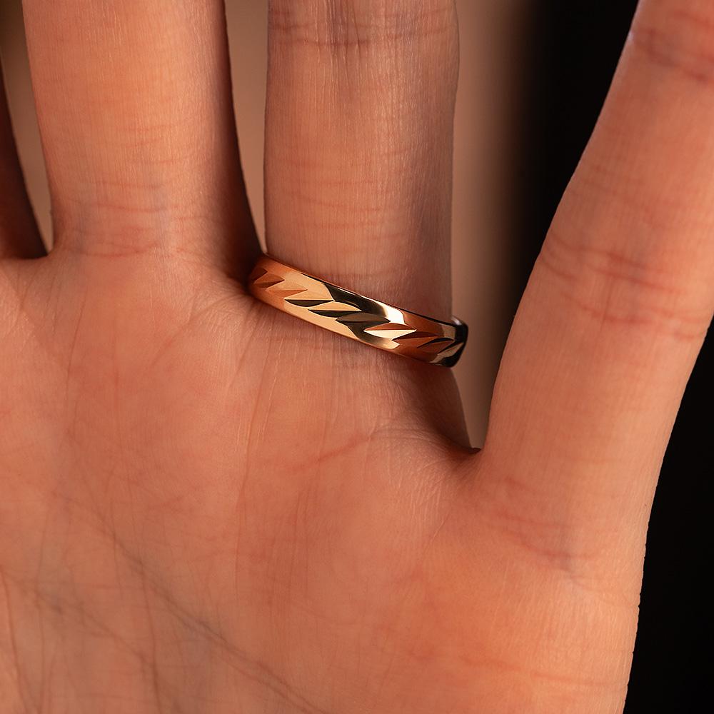 Обручальное кольцо из красного золота 200-000-611