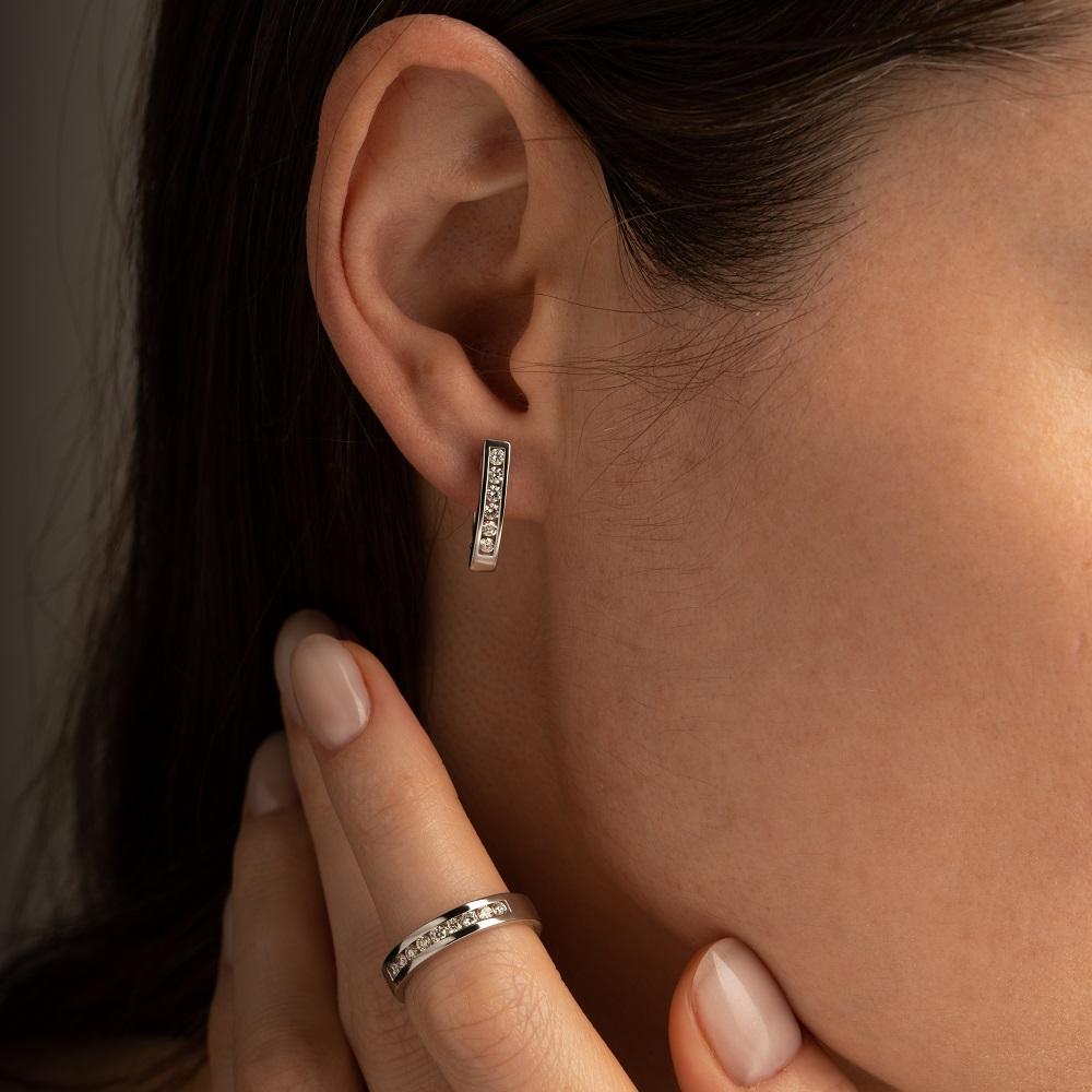 Кольцо из белого золота 585 пробы с бриллиантами 921805-9Б