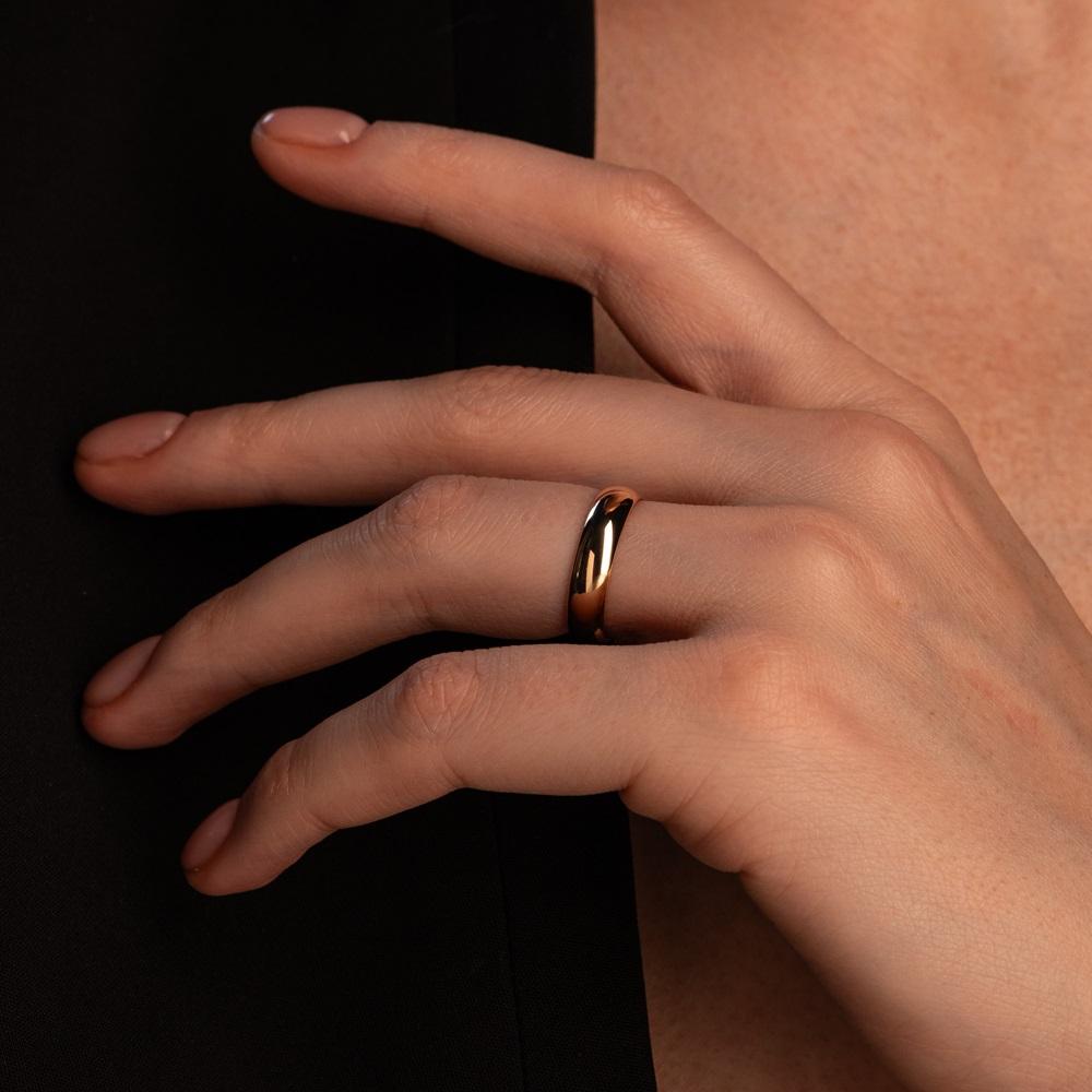 Обручальное кольцо из красного золота 100-000-550