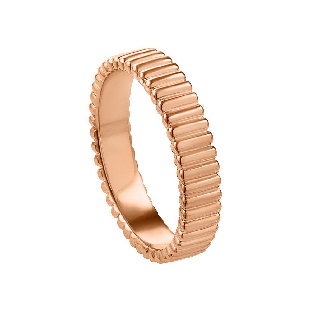 Кольцо из красного золота 585 пробы фактурное 911479-3