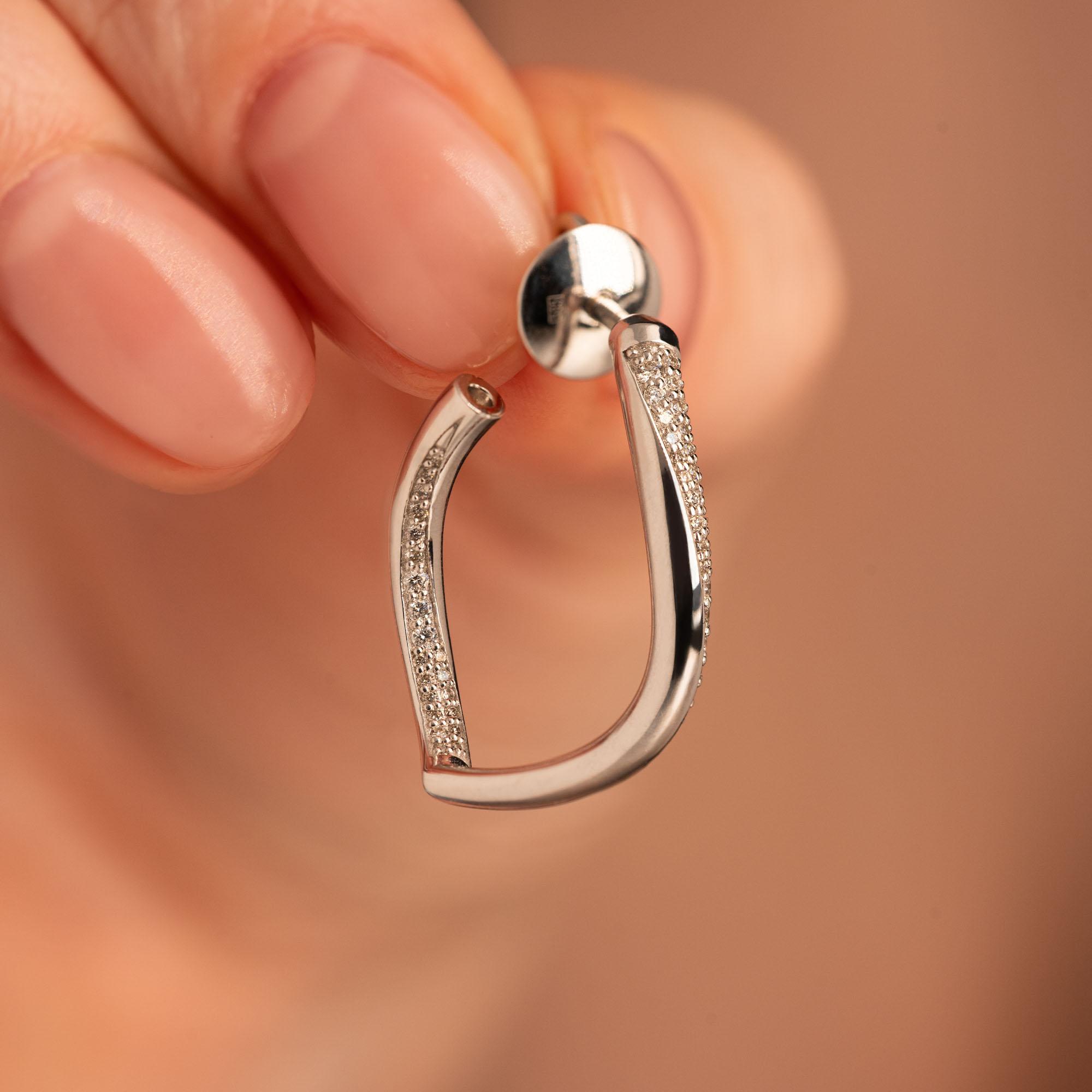 Серьги с бриллиантовой дорожкой 922827Б