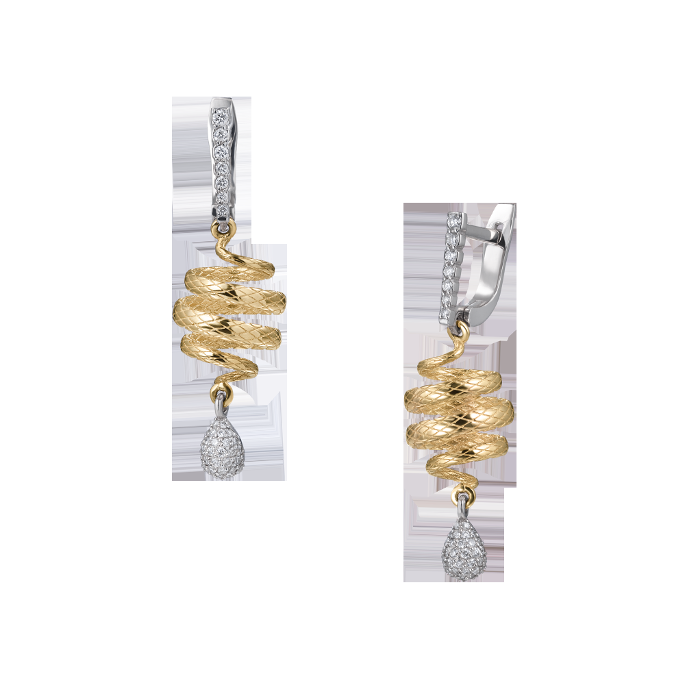 Серьги с бриллиантами и сапфирами 922729Б