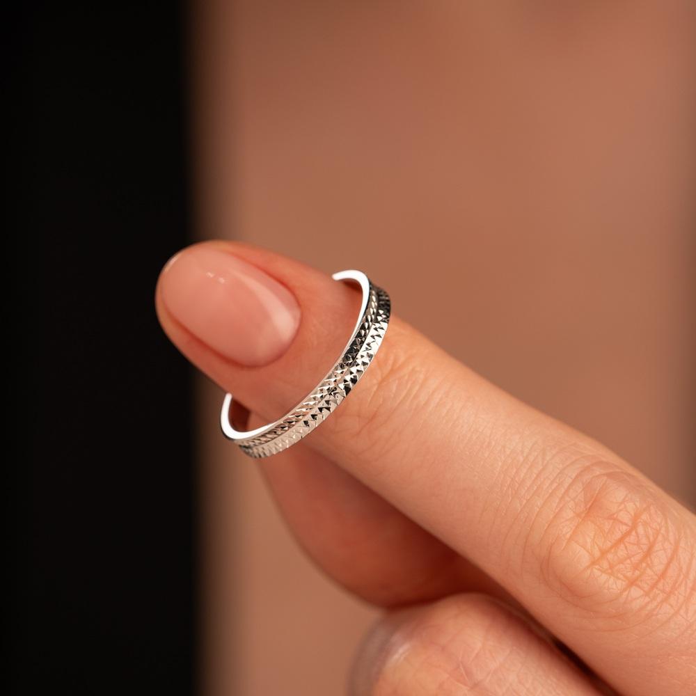 Обручальное кольцо из белого золота 510-000-1020