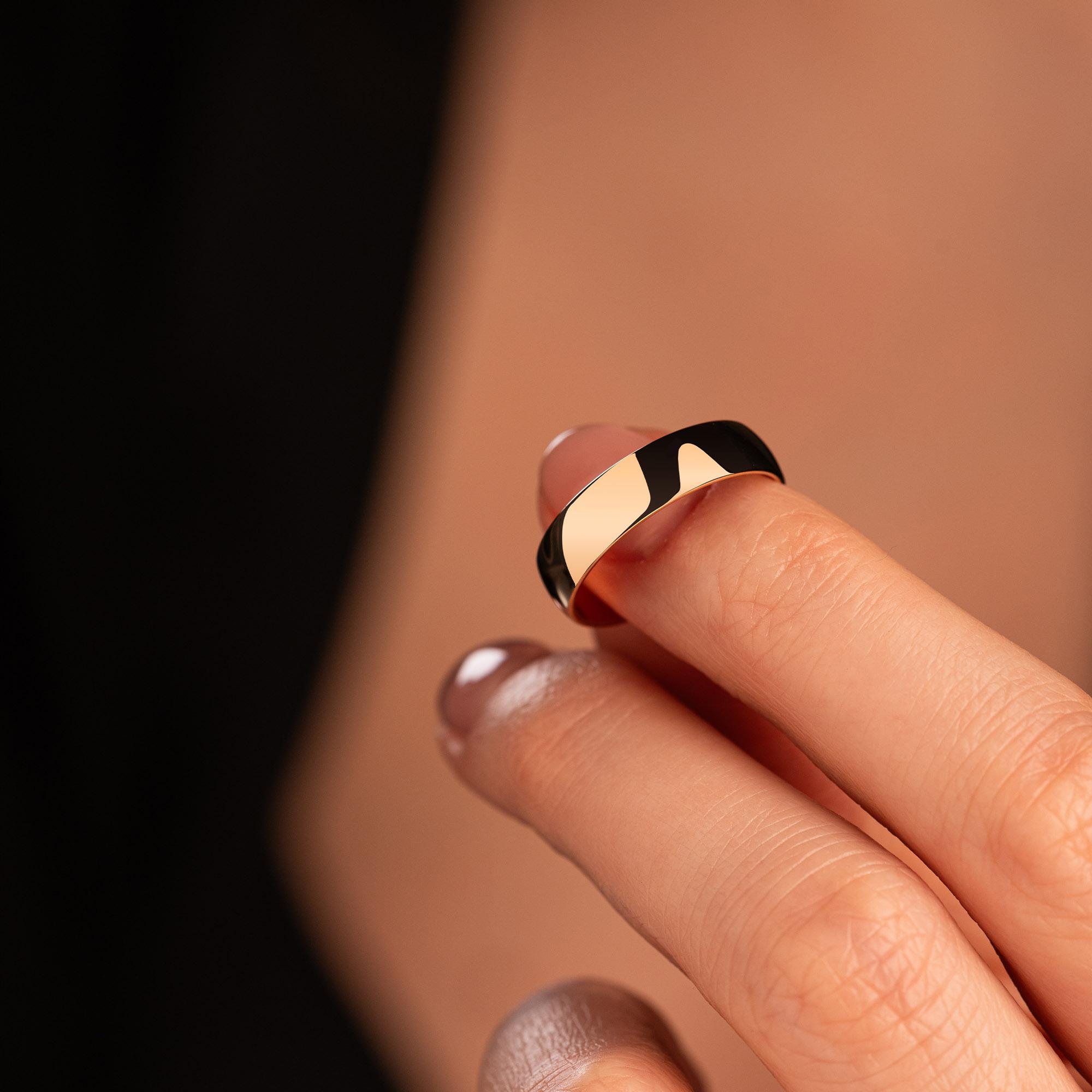 Обручальное кольцо из красного золота 200-000-650