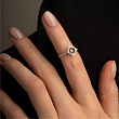 Помолвочное кольцо из белого золота 585 пробы  с бриллиантами в виде цветка 921718Б