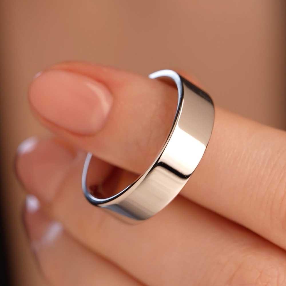 Обручальное кольцо из белого золота 410-000-364