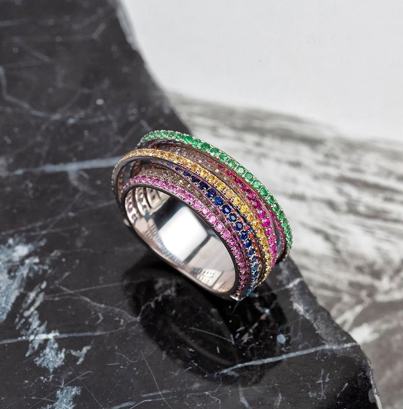 Кольцо из золота с сапфиром 921257К