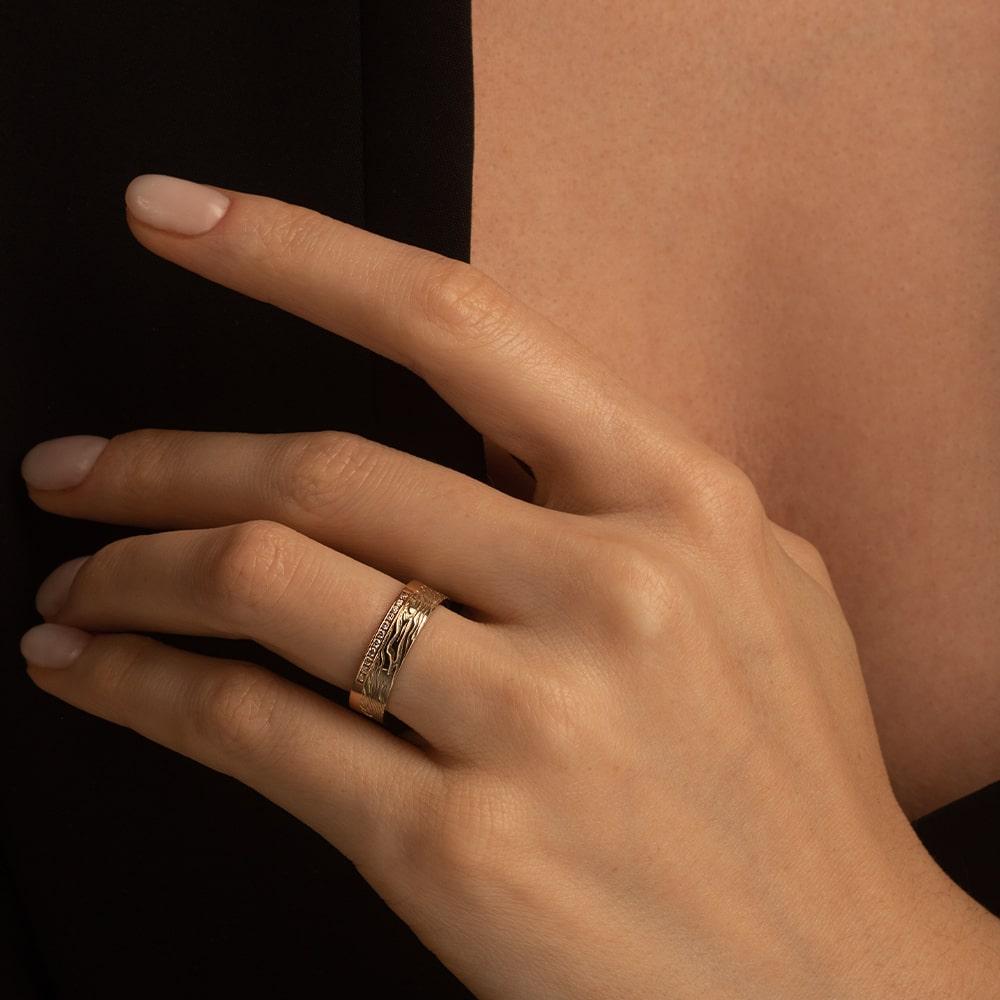 Кольцо из золота 585 пробы с бриллиантами 921741Б