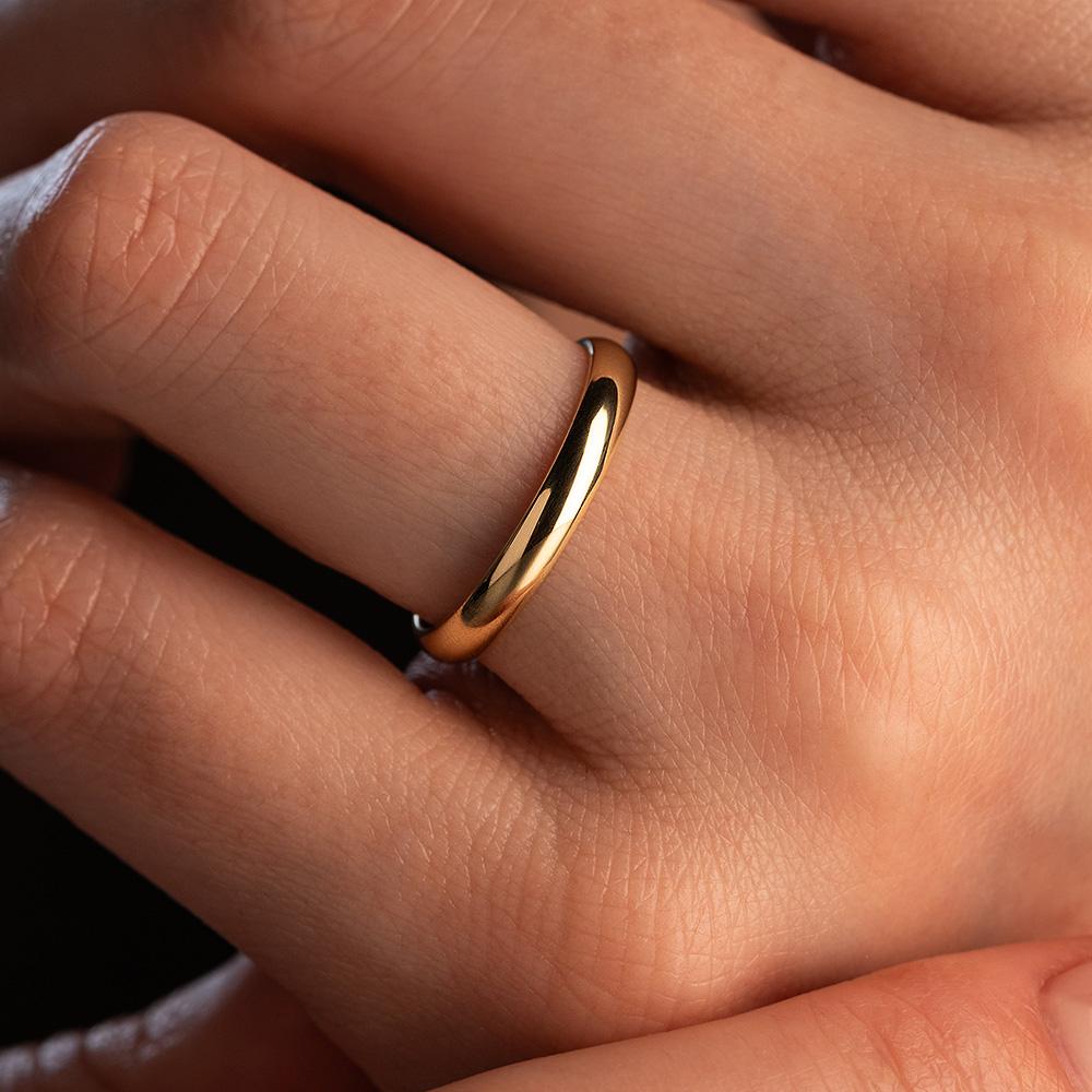 Обручальное кольцо из желтого золота 120-000-530