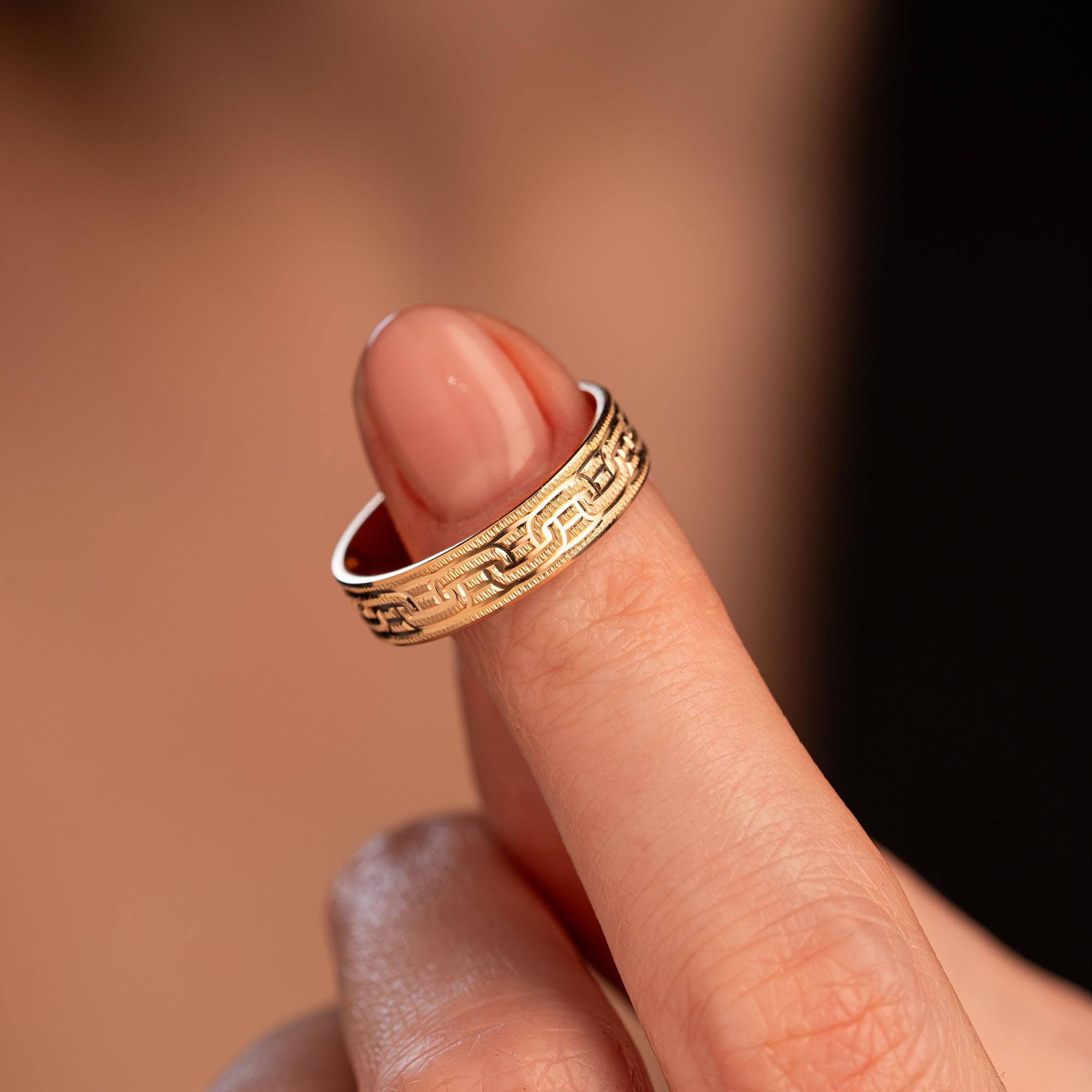 Обручальное кольцо из красного золота 500-000-1016