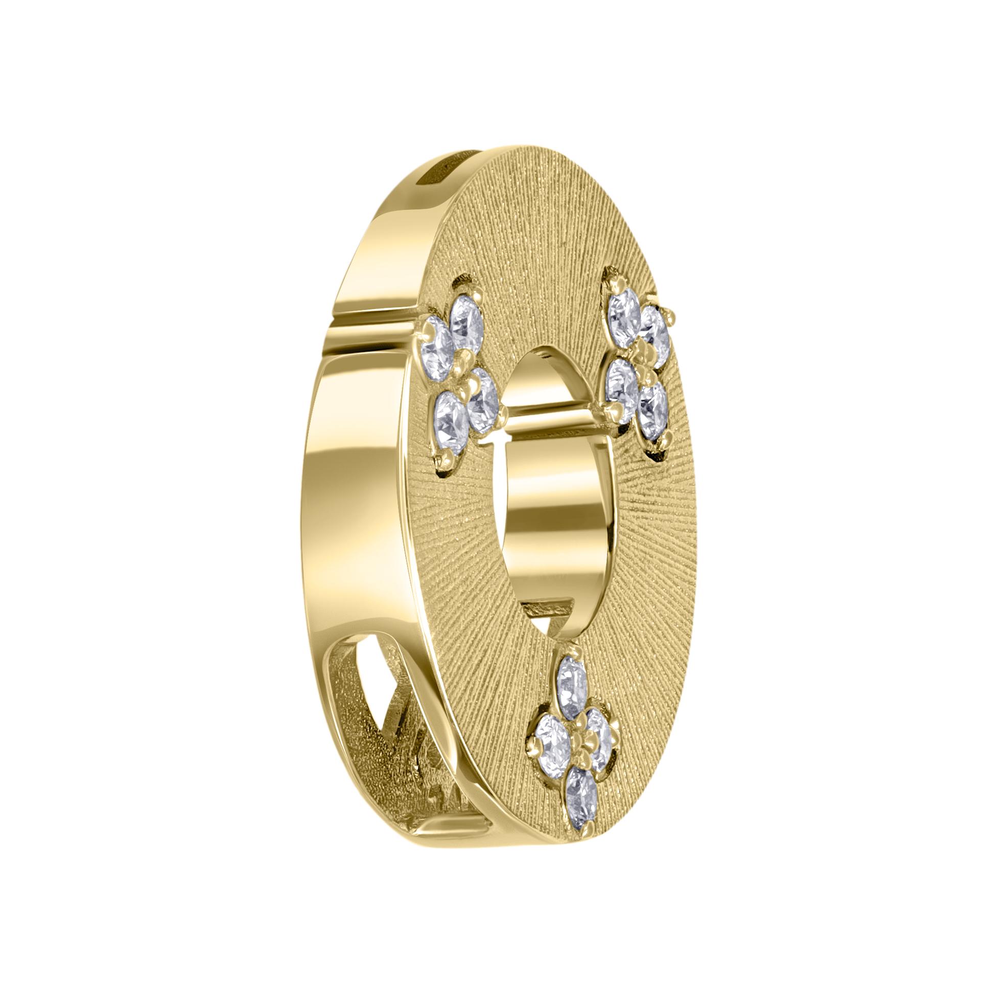 Подвеска из желтого золота с бриллиантами 934682Б