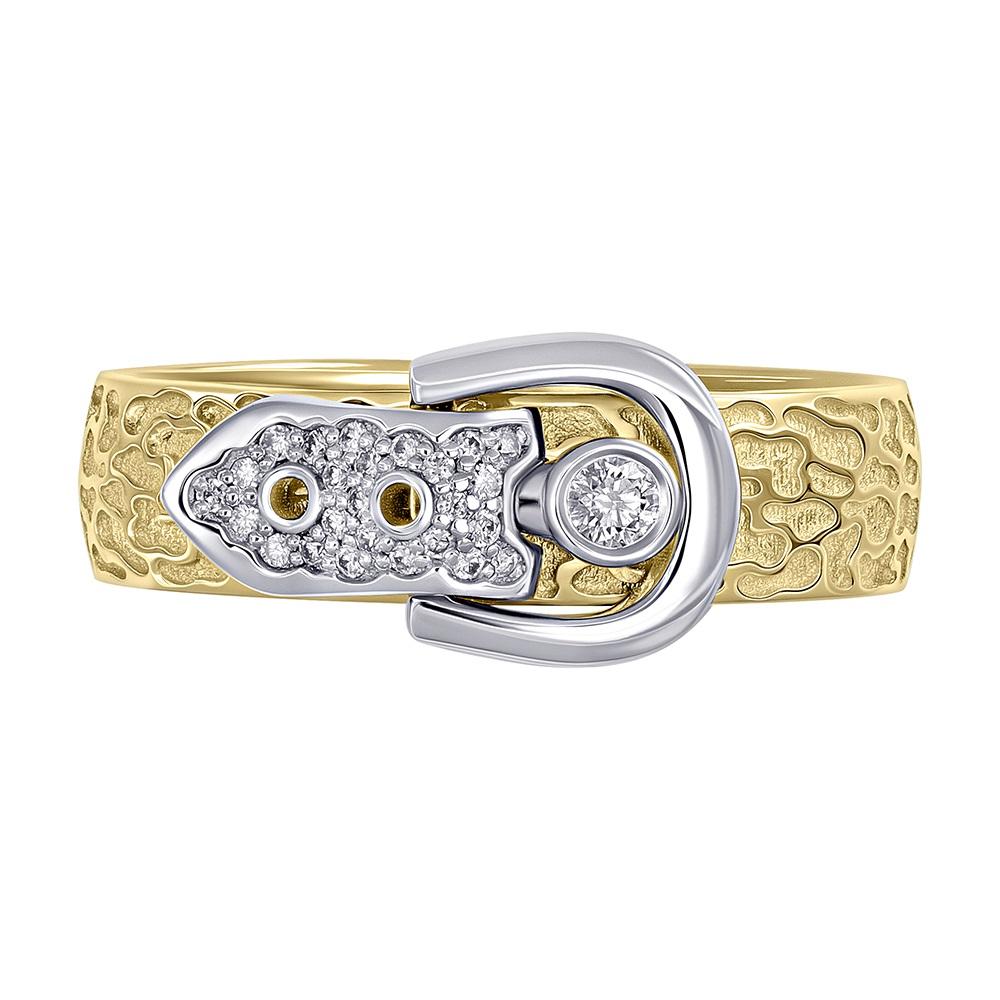 Кольцо из желтого золота с бриллиантами 931945Б