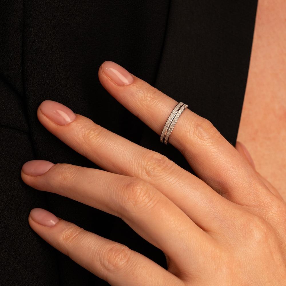 Обручальное кольцо из белого золота 210-000-932