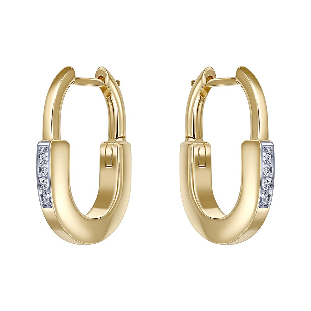 Серьги из золота с бриллиантами 932933Б