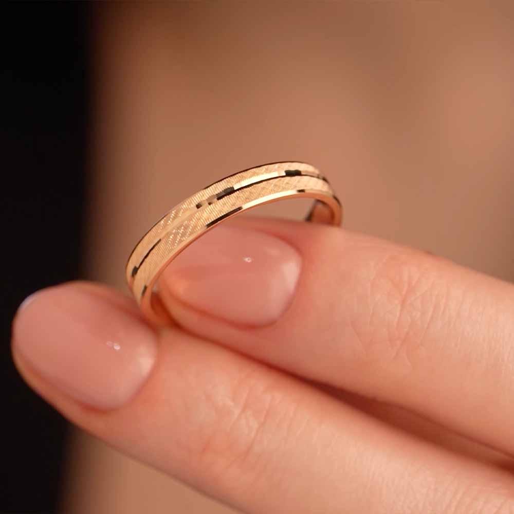 Обручальное кольцо из красного золота 500-000-1026