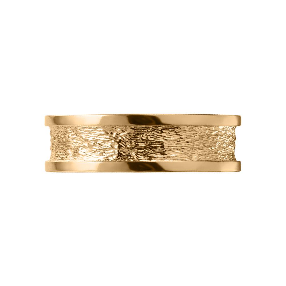 Кольцо из желтого золота 585 пробы фактурное 931768
