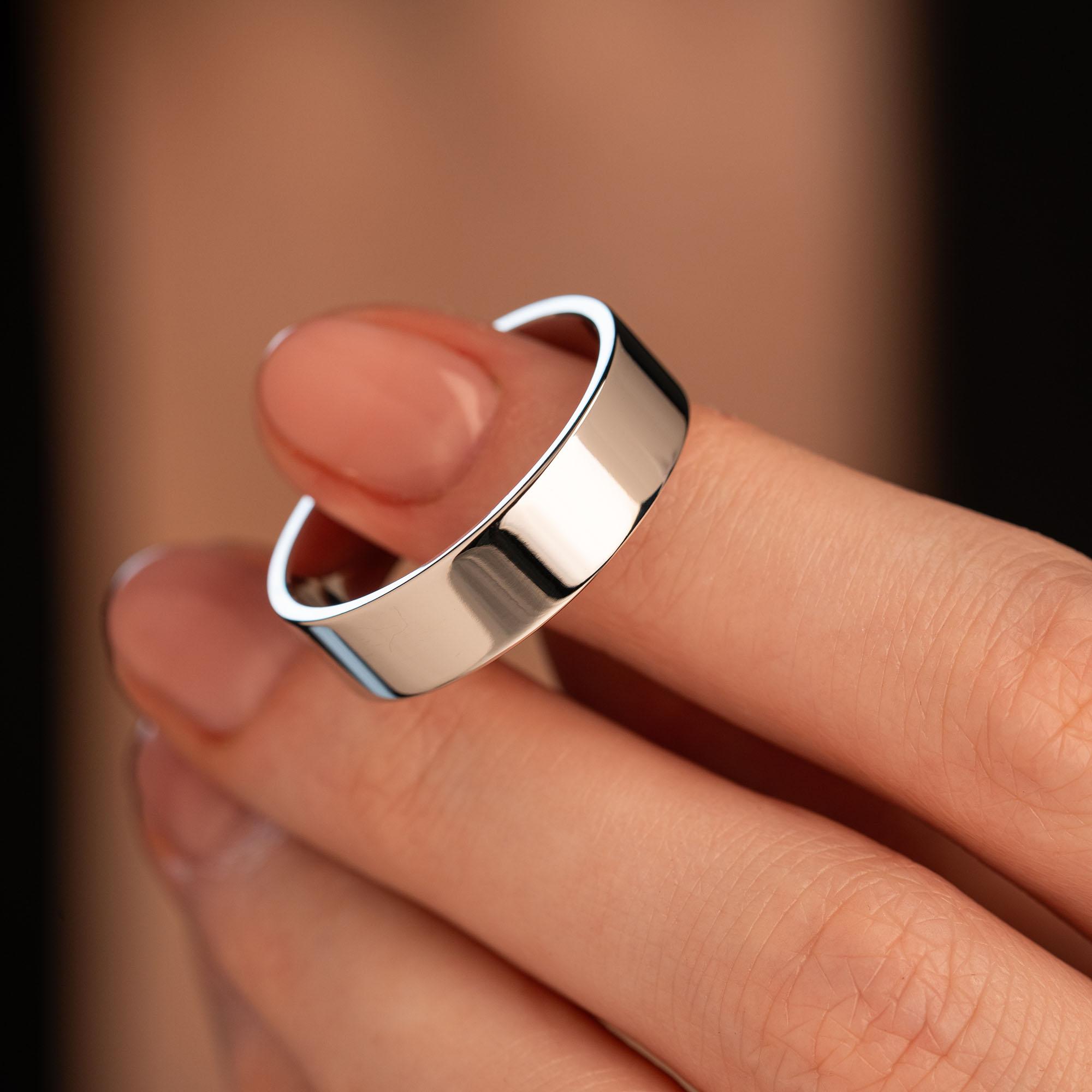 Обручальное кольцо из белого золота 410-000-364