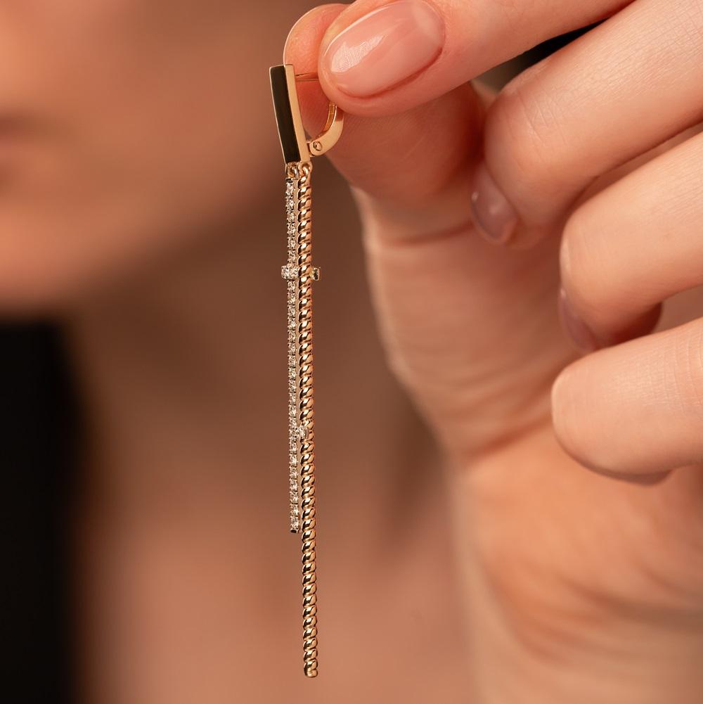 Серьги из красного золота 912640Б