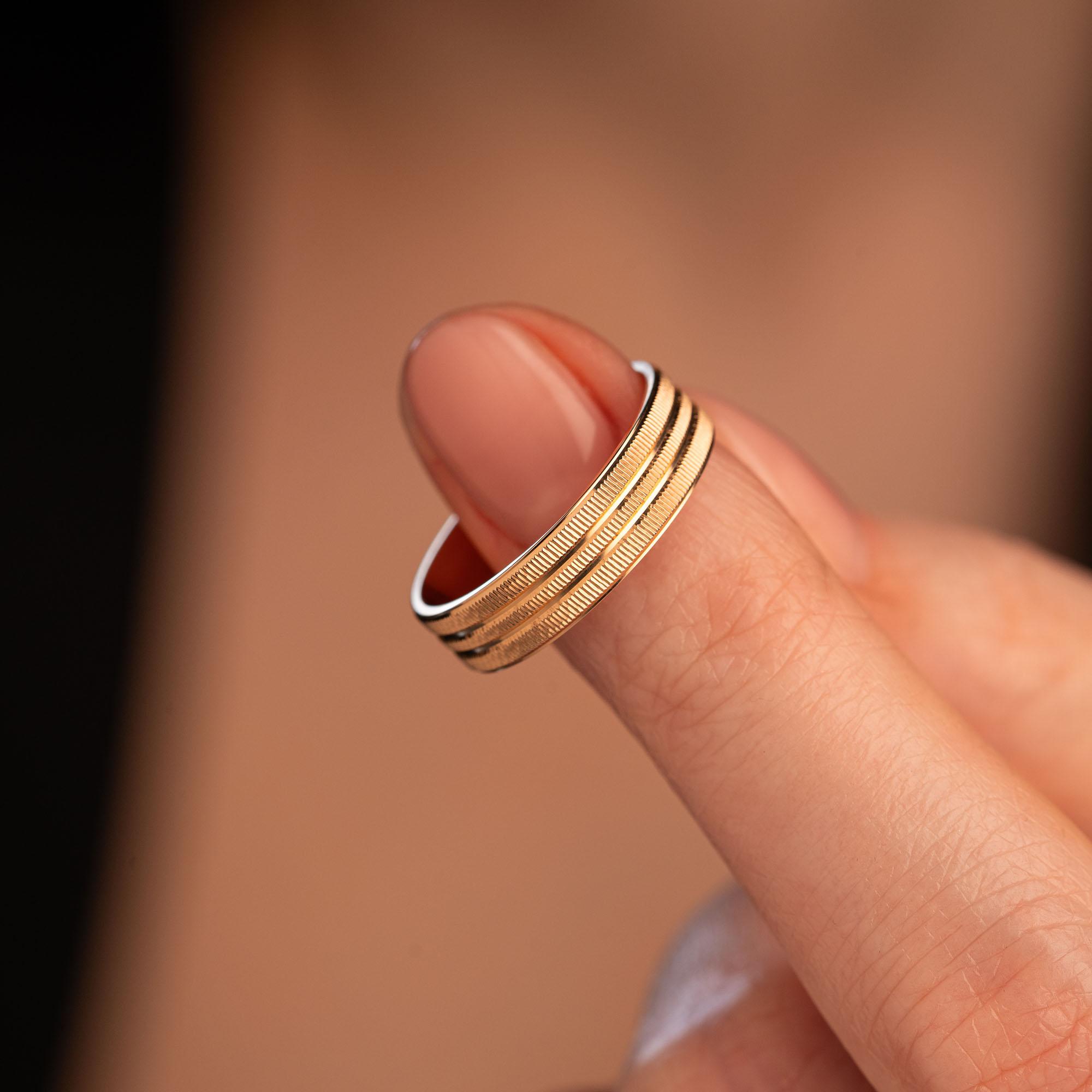 Обручальное кольцо из красного золота 500-000-1019