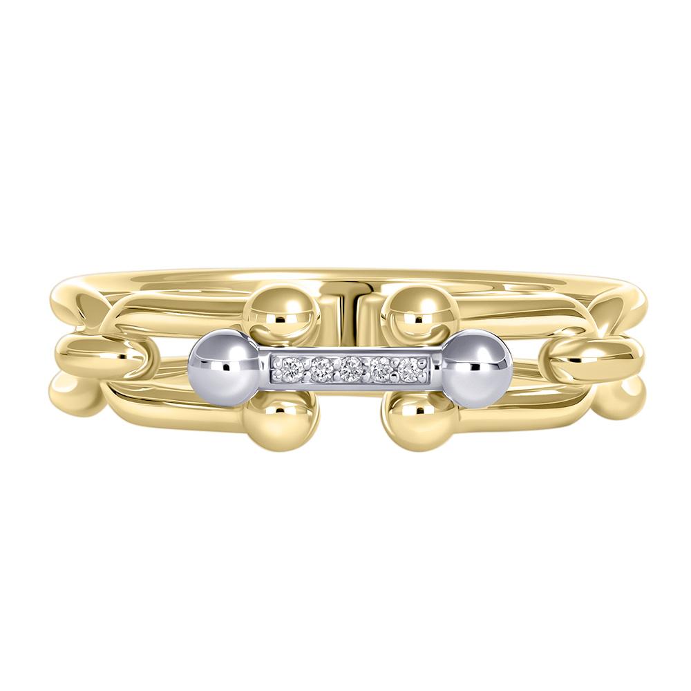 Кольцо из желтого и белого золота 931934-2Б