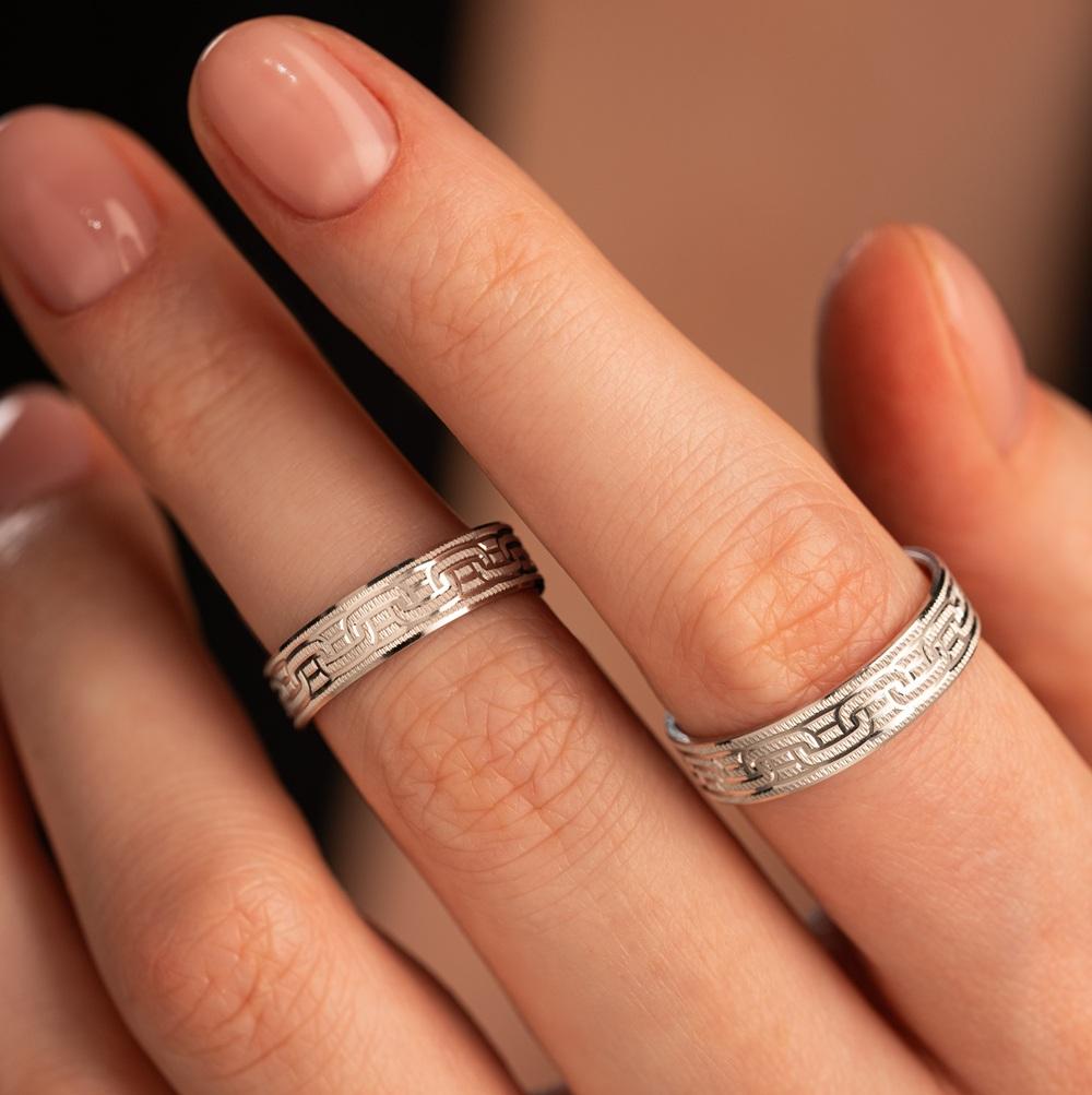 Обручальное кольцо из белого золота 510-000-1016