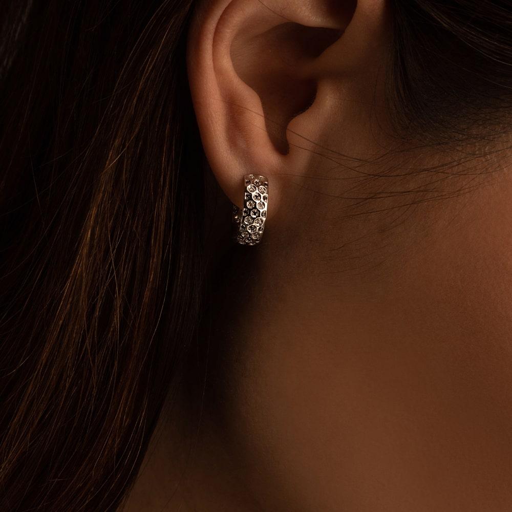 Серьги из золота 585 пробы с бриллиантами 922755Б