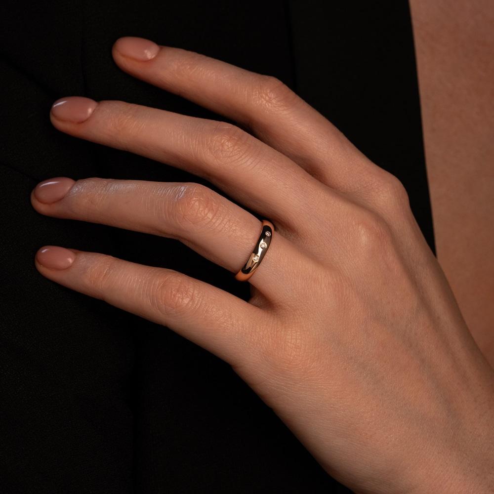 Обручальное кольцо с бриллиантами 102-030-540