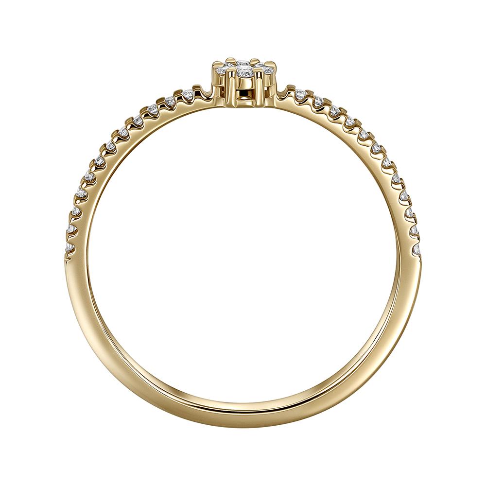 Кольцо из желтого золота с бриллиантами 931912Б