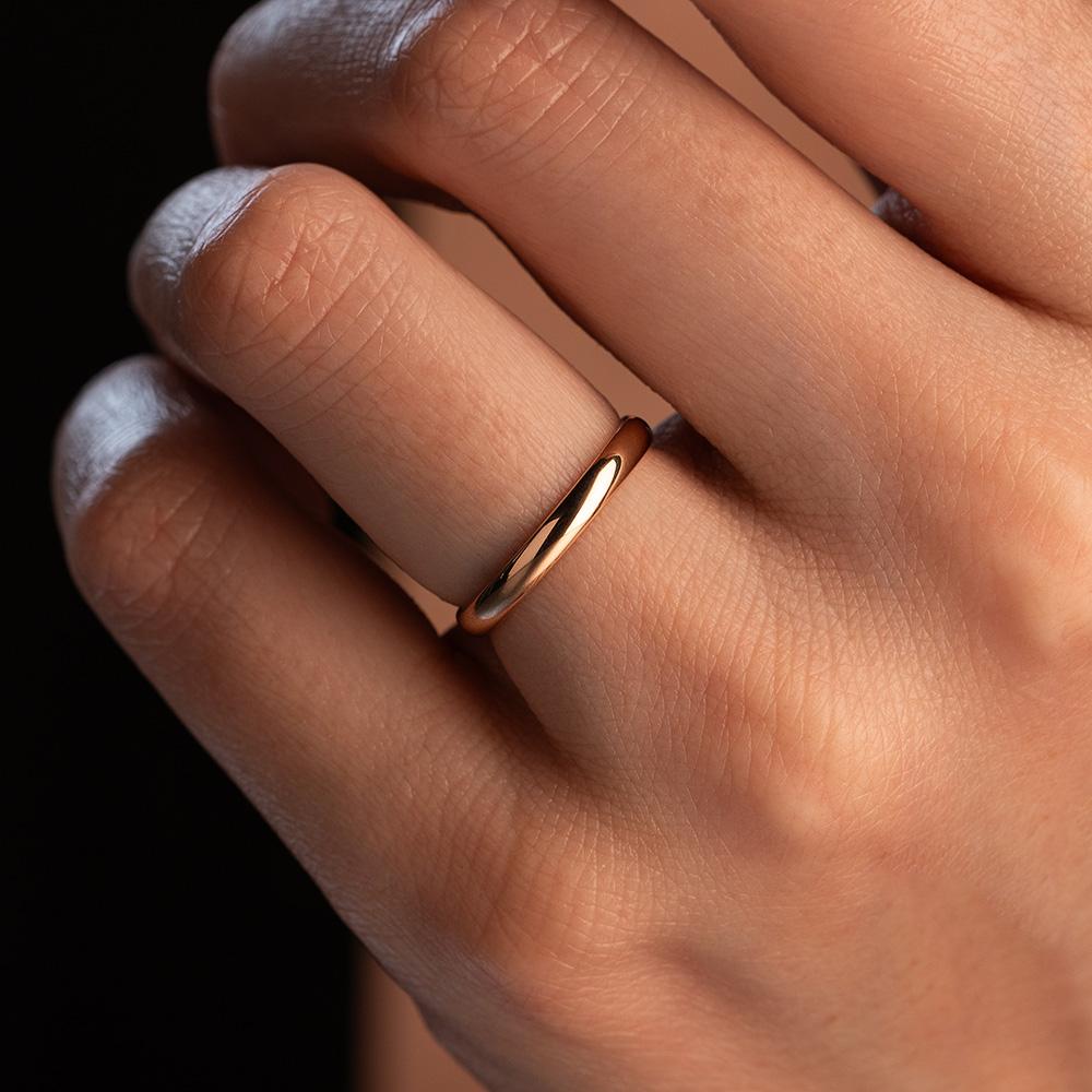 Обручальное кольцо из красного золота 100-000-525