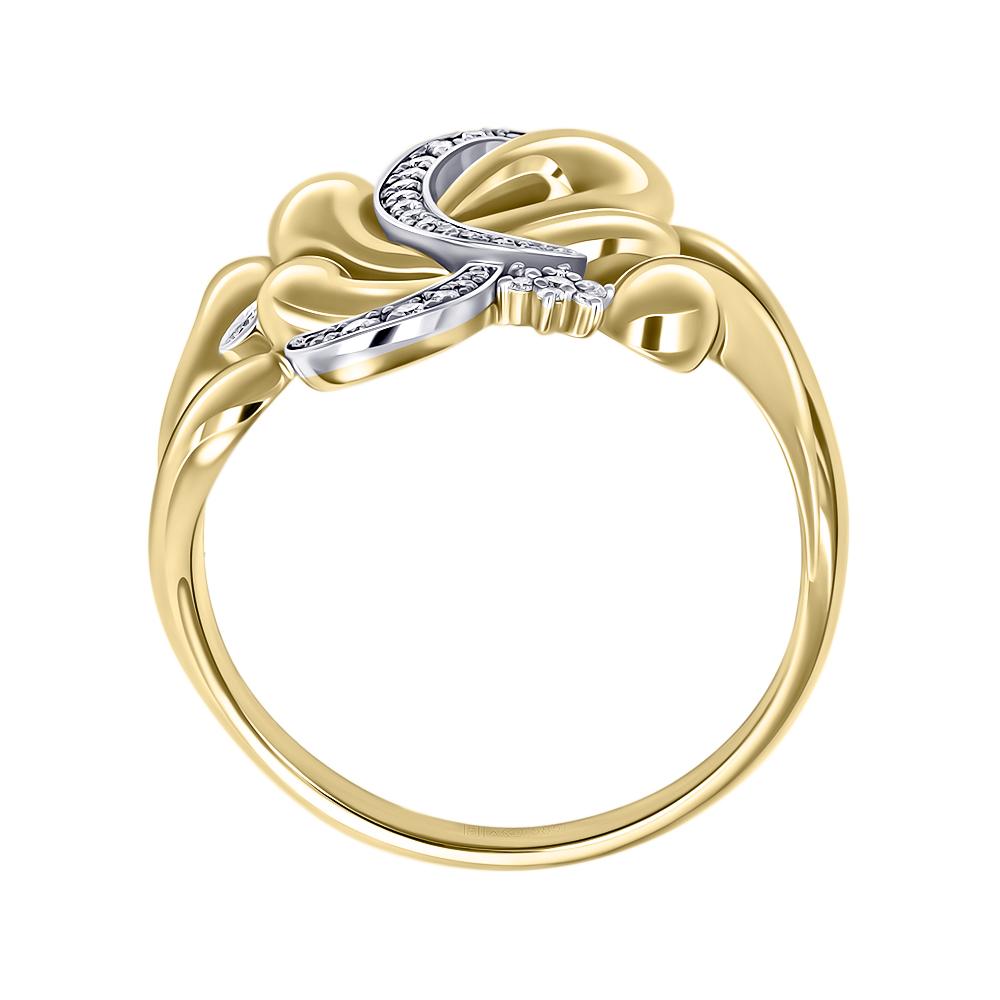 Кольцо из желтого золота с бриллиантами 9311079Б