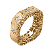 Обручальное кольцо  из желтого золота с бриллиантами 931696-2Б