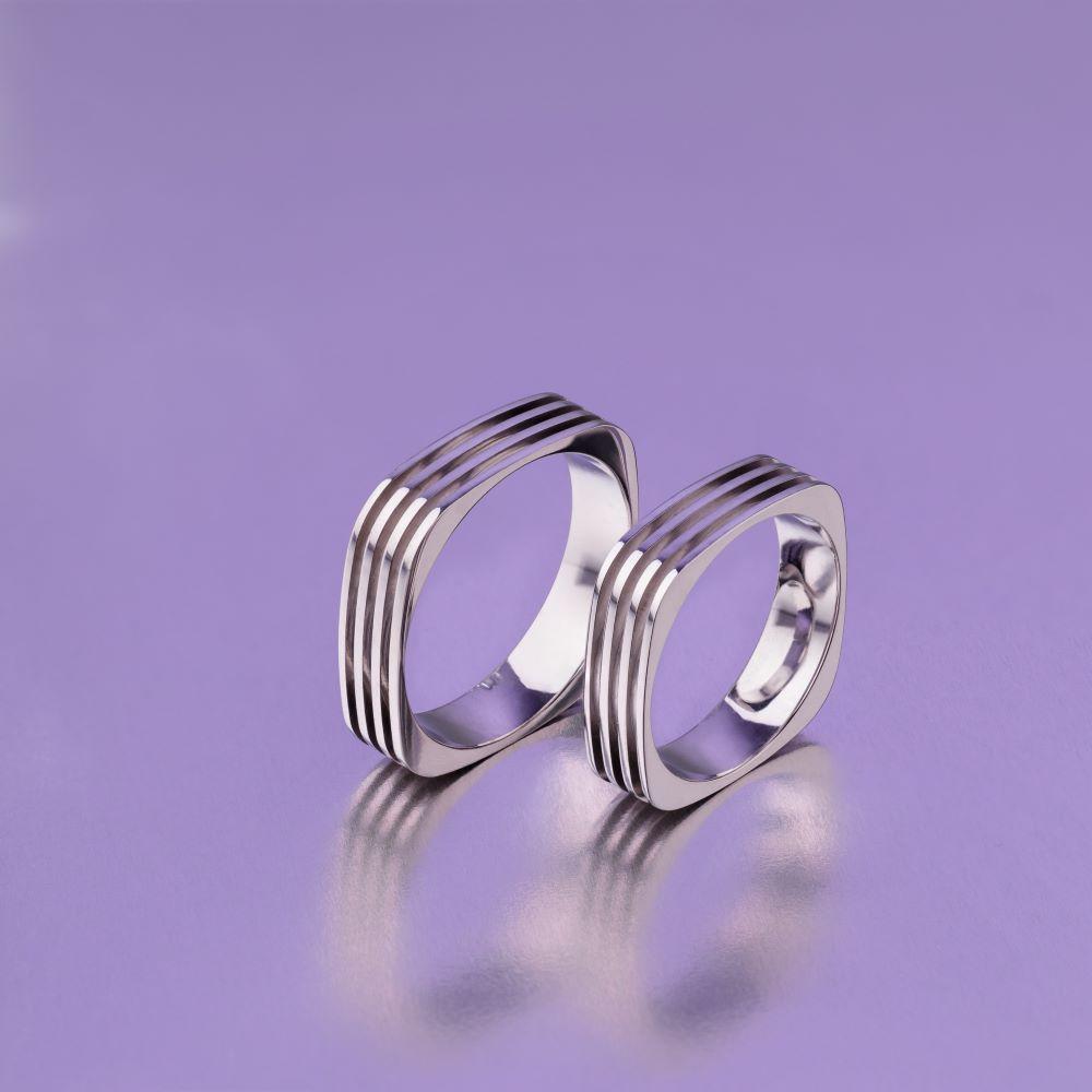 Обручальное кольцо из белого золота 710-000-216