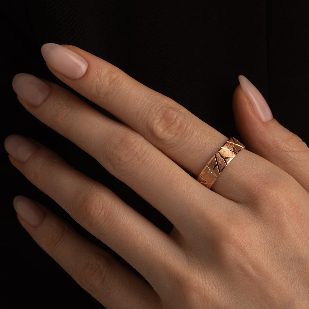 Кольцо из красного золота 585 пробы 500-000-179