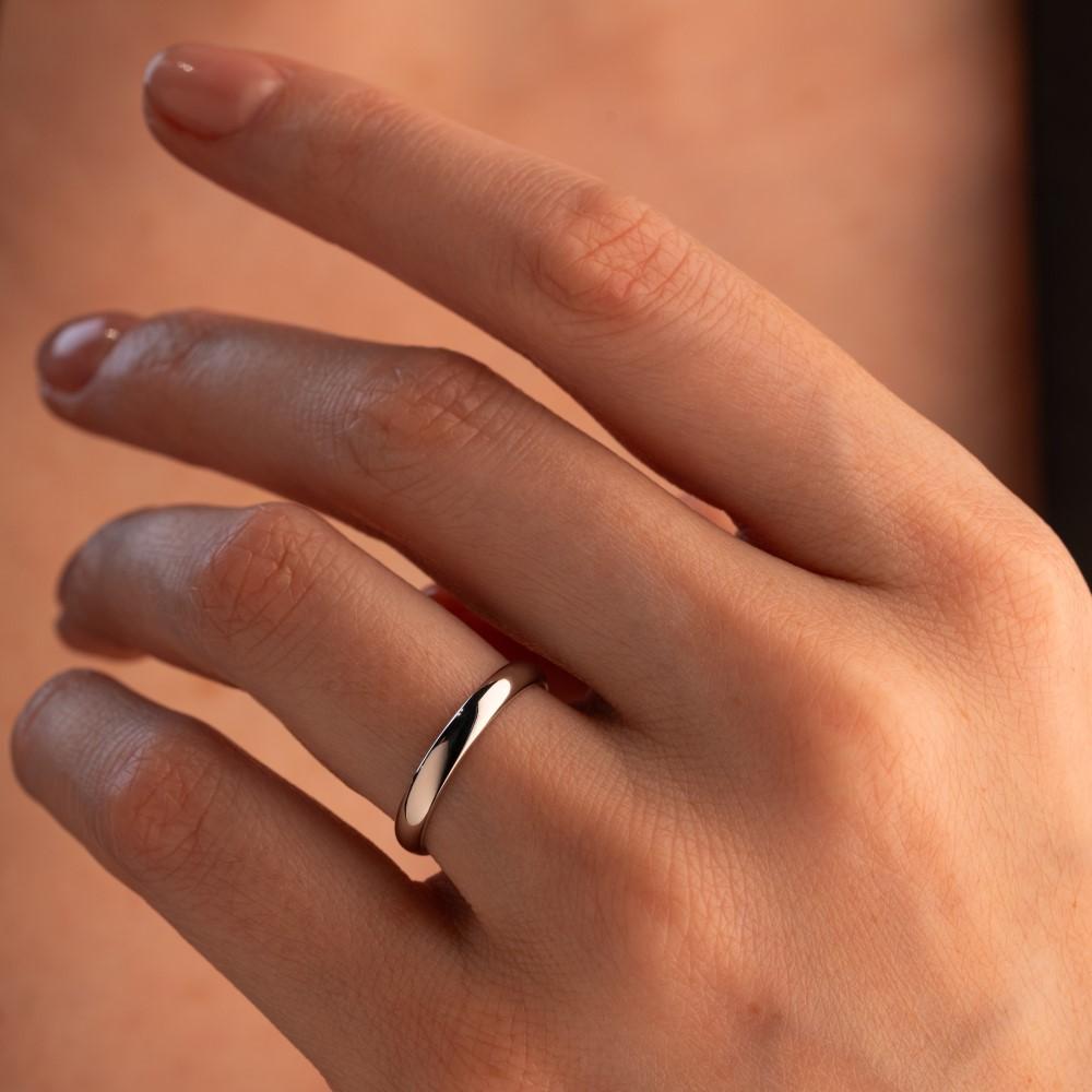 Обручальное кольцо из белого золота 110-000-530