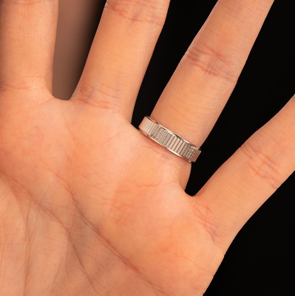 Обручальное кольцо из белого золота 510-000-1014