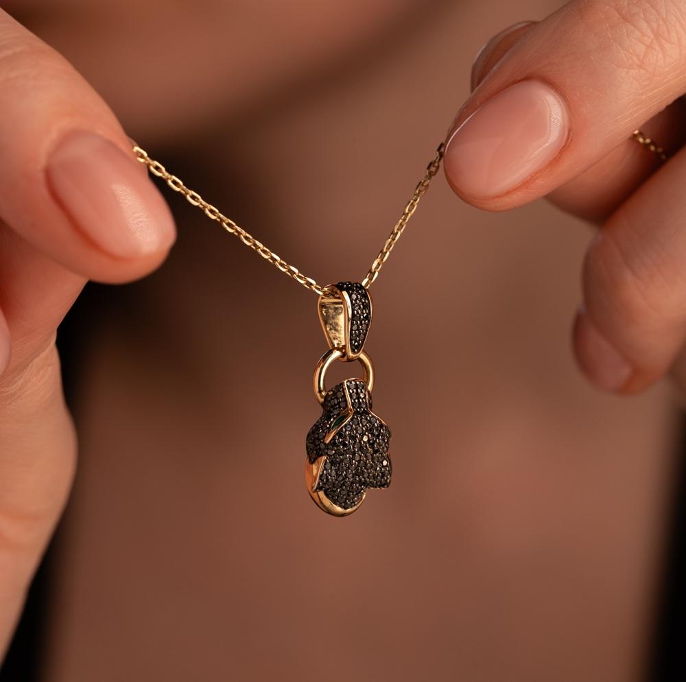 Подвеска из золота с черными бриллиантами 934898ЧБ