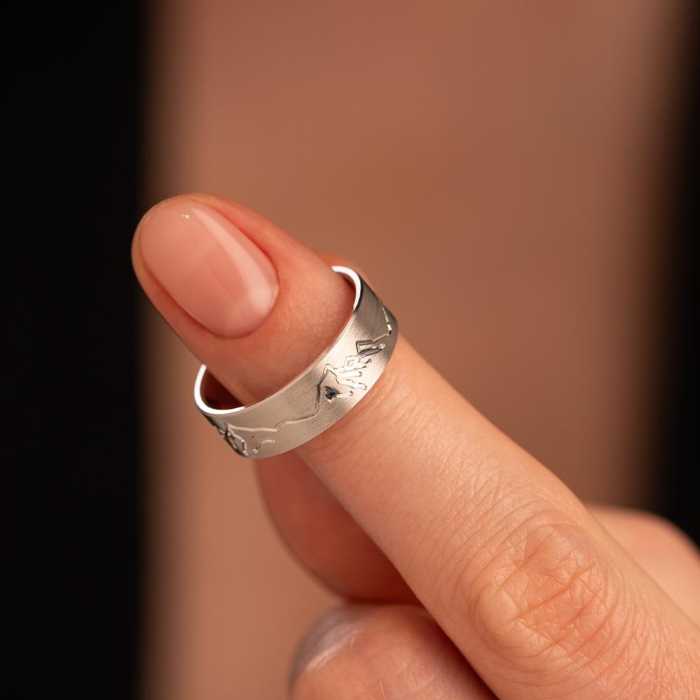 Обручальное кольцо из белого золота 510-000-197