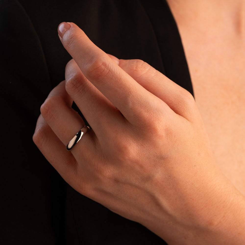 Обручальное кольцо из белого золота 110-000-540