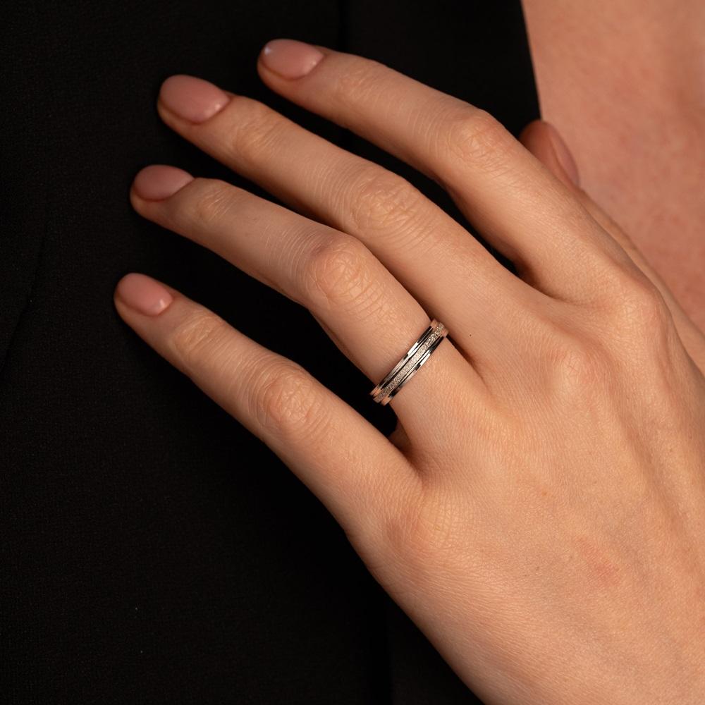 Обручальное кольцо из белого золота 210-000-717