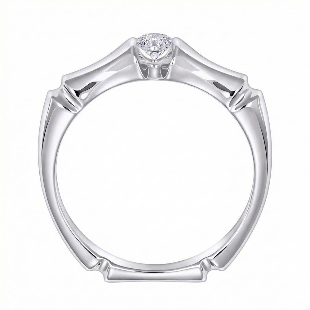 Кольцо из белого золота с бриллиантом 9211115Б