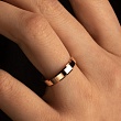 Обручальное кольцо из красного золота 200-000-454