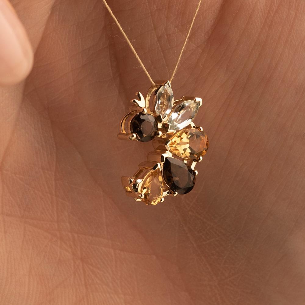 Подвеска из желтого золота 585 пробы 934789