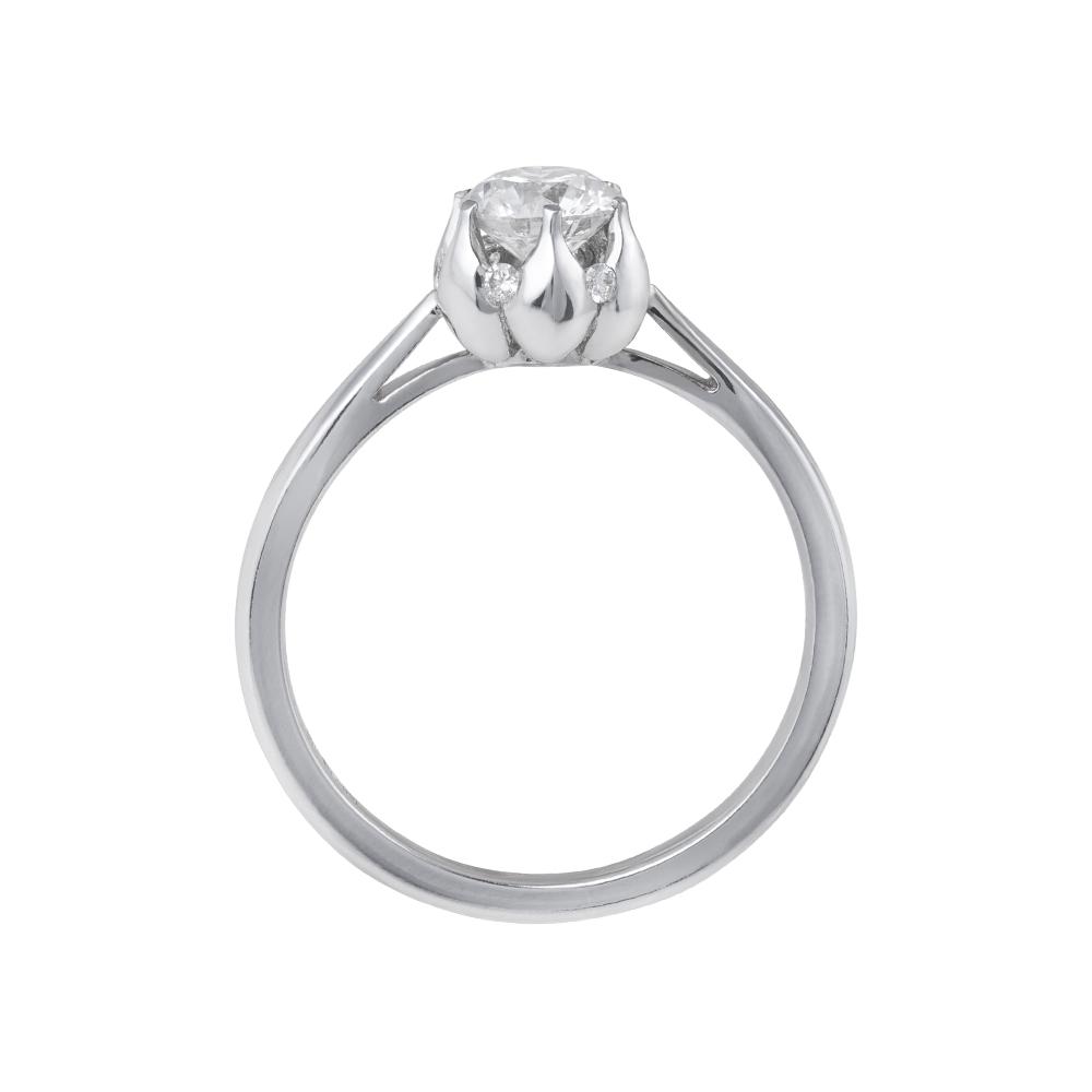 Кольцо помолвочное из белого золота 921621Б