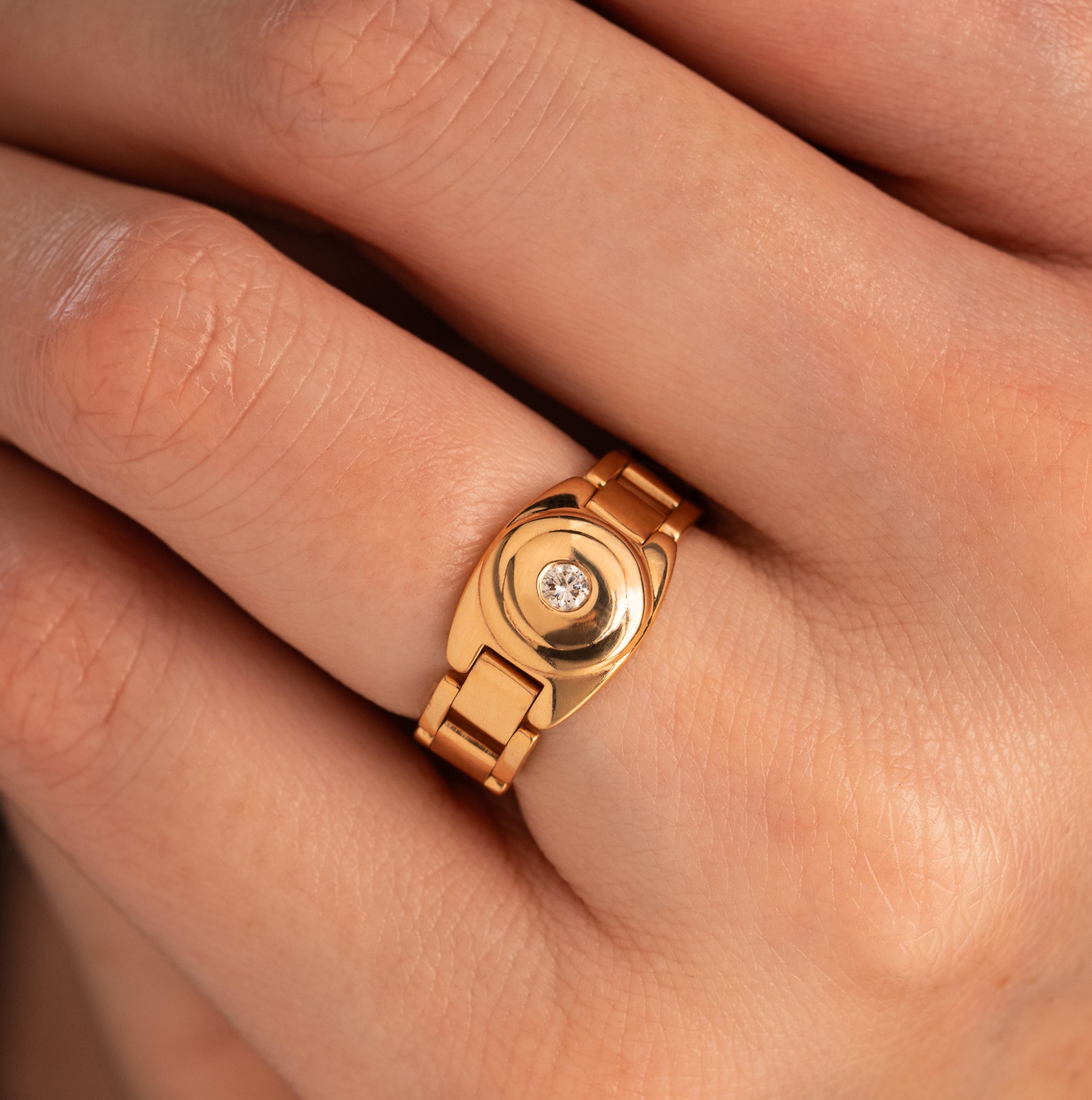 Кольцо подвижное из красного золота 911177Б