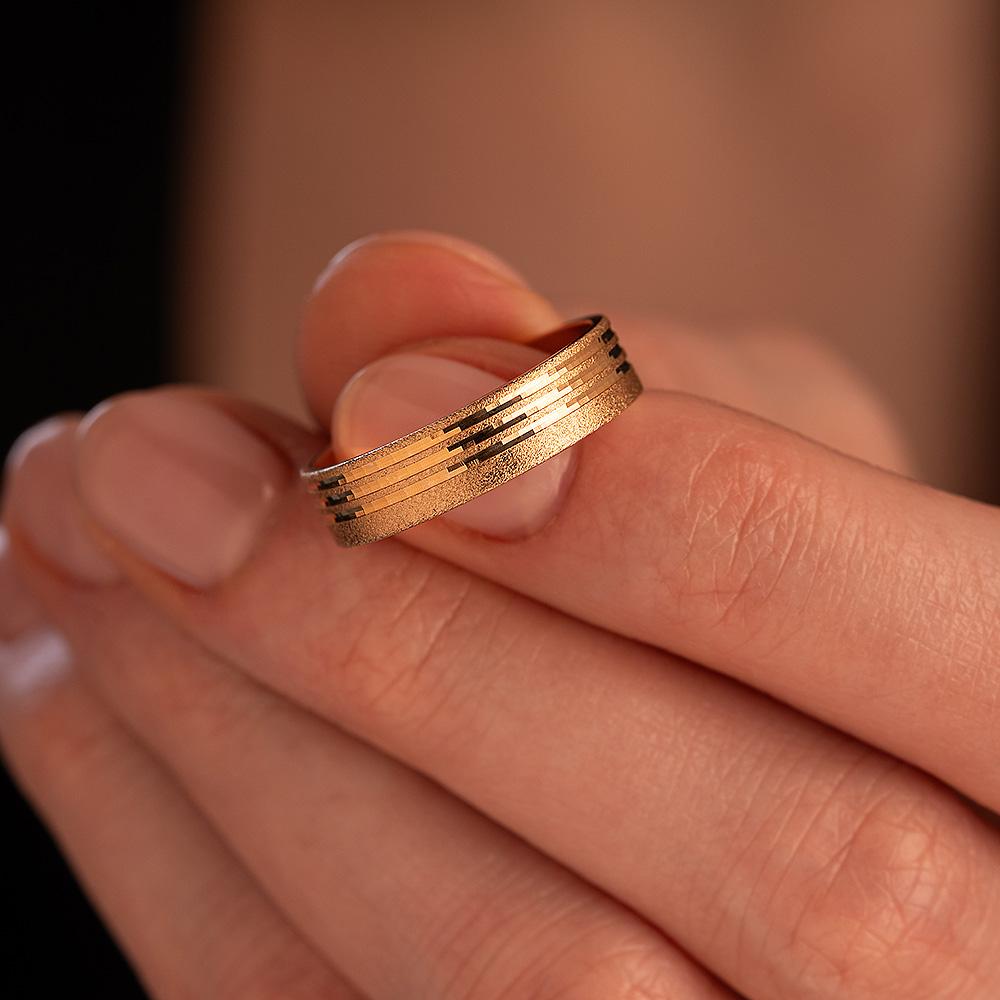 Обручальное кольцо из красного золота 200-000-510