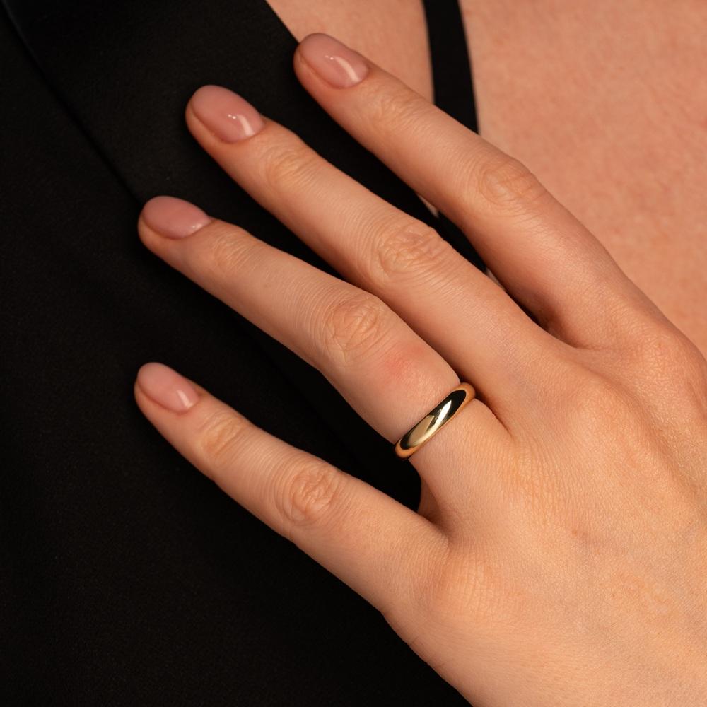 Обручальное кольцо из желтого золота 120-000-540