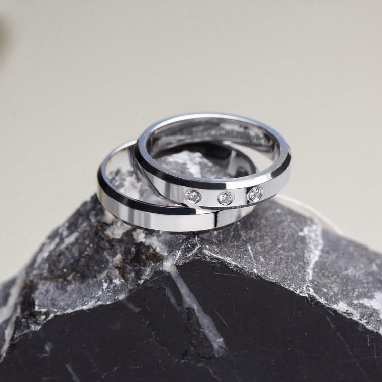 Обручальное кольцо из белого золота 210-000-454